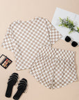 Checker T-Shirt & High Waist Skort Set