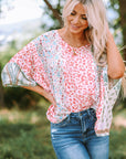 Elora Mix Print Cape Top