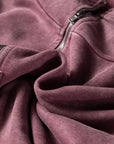 Solid Half-Zip Kangaroo Pocket Baggy Hoodie