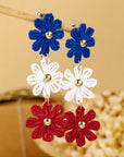 Skyler Flowers Stud Dangle Earrings