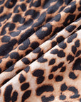 Leopard Tiered Patchwork Mini Skirt