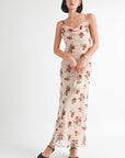 COWL NECK MAXI DRESS WITH OPEN BACK