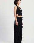 FRENCH TERRY PANTS WITH CUTOUT DETAIL