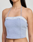 HALTER NECK CROPPED TOP