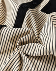 Stripe Patchwork Chest Pocket Mini Shirt Dress