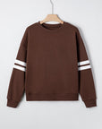 Varsity Stripe Drop Shoulder Oversized Sweatshirt