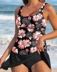 Colorblock Tankini Top and Skort Swim Set