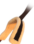 ExionPro Fancy Stitched Snap Over Lay Girth - Navy Blue Elastic with White Lines