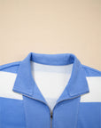Stripe Half Zip Oversize Tee and Shorts Set