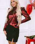 Amara Mock Bubble Sleeve Top