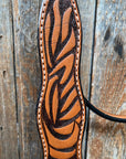 Two Tone Zebra Striped Browband Headstall/Bridle