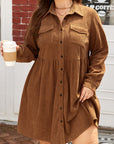 Galilea Corduroy Full Collared PLUS Shirt