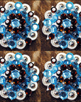 Turquoise Brown Crystals Berry Headstall Saddle Hilason