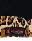 Western Wool Felt Horse Saddle Pad W/ Cheetah Print Hair On Leather