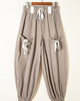 Stripe Drawstring Cargo Pocket Jogger Pants