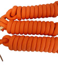 AJ Tack 9 Foot Nylon Lead Rope with Leather Popper - Set of 3