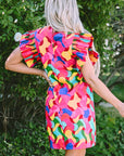 Amaia Ruffle Sleeve Shift Dress