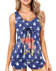 Baha Ranch Trump Maga Tankini Top Shorts Set