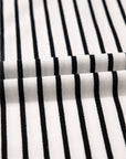 Stripe Collared V-Neck Tee & Shorts Set