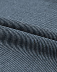 Solid Ribbed Knit Round Neck Pullover Sweatshirt