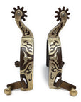 AJ Tack Men's Antique Brown Longhorn Spurs