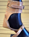 U-Hilason Western Horse Tack Leg Protection Leather Skid Boots