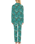 All Turquoise Women's Long Pajama Set