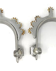 AJ Tack Ladies Stainless Steel Horizontal Rowels Bumper Spurs