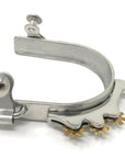 AJ Tack Ladies Stainless Steel Horizontal Rowels Bumper Spurs