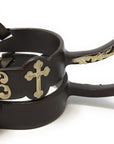 AJ Tack Ladies Antique Brown Cross Offset Spurs