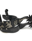 AJ Tack Men's Black Steel Reining Horse Spurs and Straps