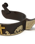 AJ Tack Praying Cowboy Antique Brown Spur Package