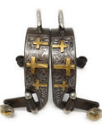 AJ Tack Men's Antique Brown Three Cross Bumper Spurs