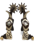 AJ Tack Men's Bucking Bronc Engraved Spurs