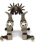 AJ Tack Men's Antique Brown Texas Star Spurs