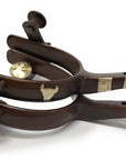 AJ Tack Youth Antique Brown Steer Head Spurs Package