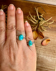 Kingman Turquoise Ring – Sterling Silver – Wedding Band Style - pick your size