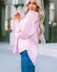 Stripe Smocked Long Sleeve Button-Up Shirt