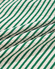 Stripe V-Neck Zip Front Midi Dress