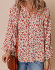 Carter Notched Puff Sleeve Blouse