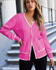 Hadlee Color Contrast Side Cardigan