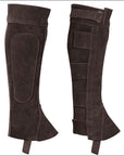 Child Medium Brown Half Suede Leather Chaps By Perris