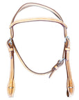 Hilason Western Leather Horse Browband Headstall Russet