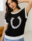 Evelynn Trim Short Sleeve Sweater
