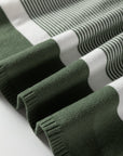 Stripe Colorblock Patchwork Dolman Sleeve Sweater