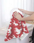 Red Rodeo Cowboy Set of 2 Dish Towels Made in America