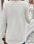 Allison Waffle Long Sleeve Top