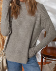 Amira High Knitted Pullover Top