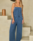 Maya Cropped Wide Leg Overalls