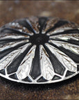 1.25 Inch HILASON Western Screw Back Concho Black Saddle & Tack
